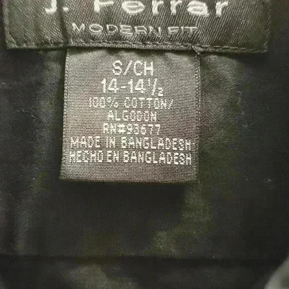 J Ferrar men's Black short sleeve shirt - Picture 2 of 4